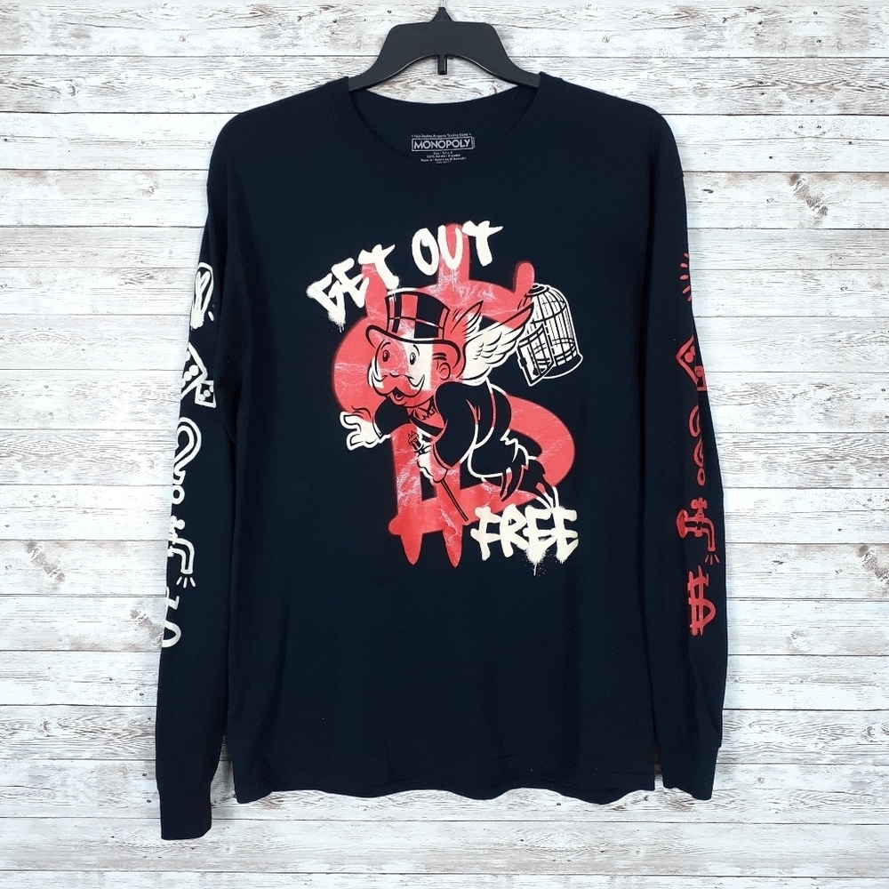 Monopoly Mens Shirt M Get Out Free 705